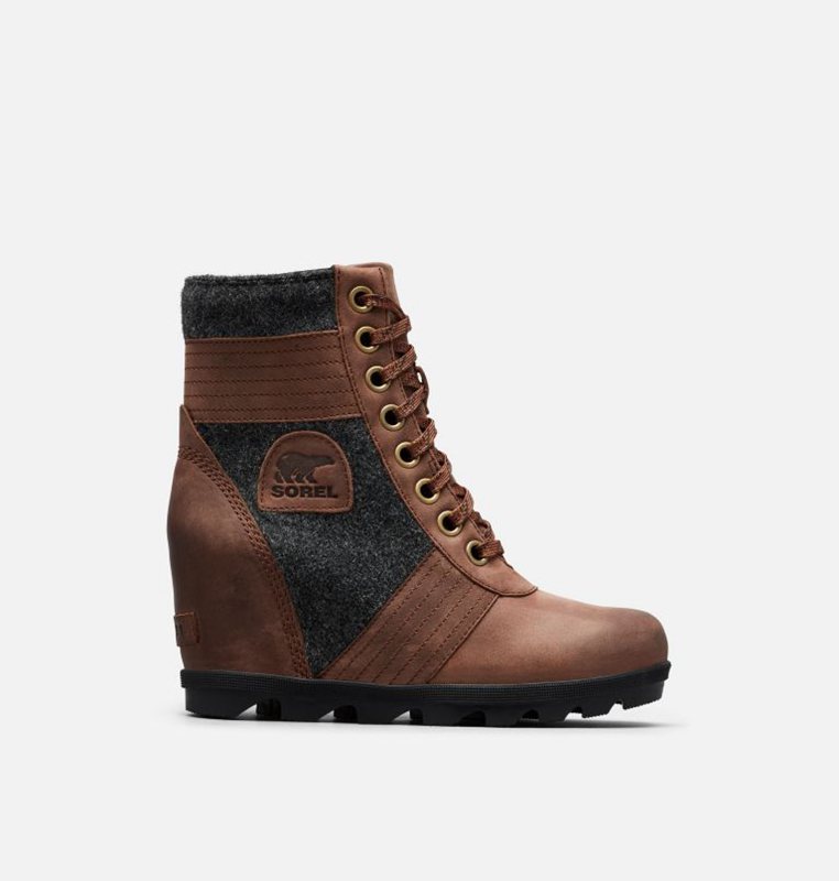 Womens Wedges Brown - Sorel Lexie™ Boot - 253-RVCGKW